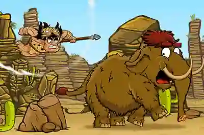 Гульня Caveman Hunt онлайн