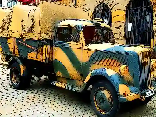 Гульня Army Trucks Jigsaw онлайн