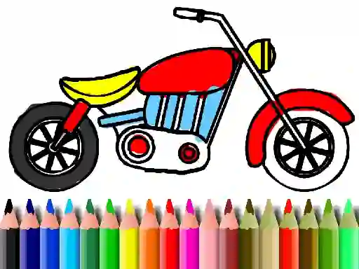 Гульня Back To School: Motorbike Coloring онлайн