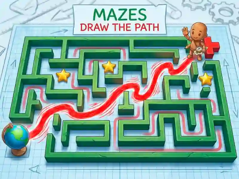 Гульня Mazes Draw The Path онлайн