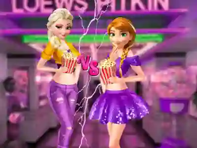 Гульня Ellie and Annie Movie Night онлайн