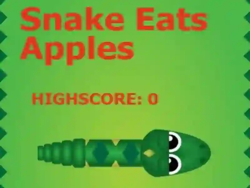 Гульня Snake Eats Apples онлайн