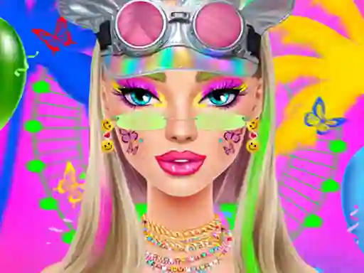 Гульня Festival Vibes Makeup онлайн