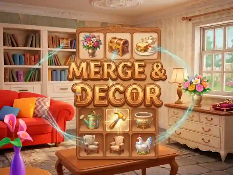 Гульня Merge & Decor онлайн