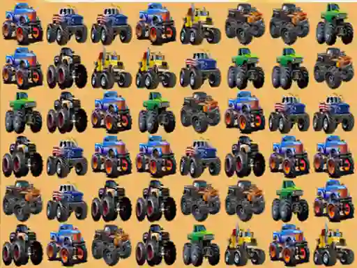 Гульня Monsters Trucks Match 3 онлайн