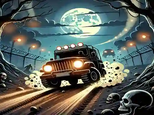 Гульня Racing Car Destroying Zombie онлайн