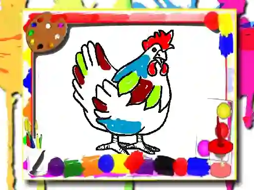 Гульня Chicken Coloring Book онлайн