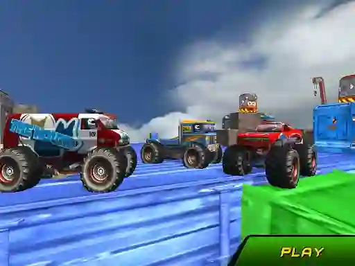 Гульня Monster Truck Stunts Sky Driving онлайн