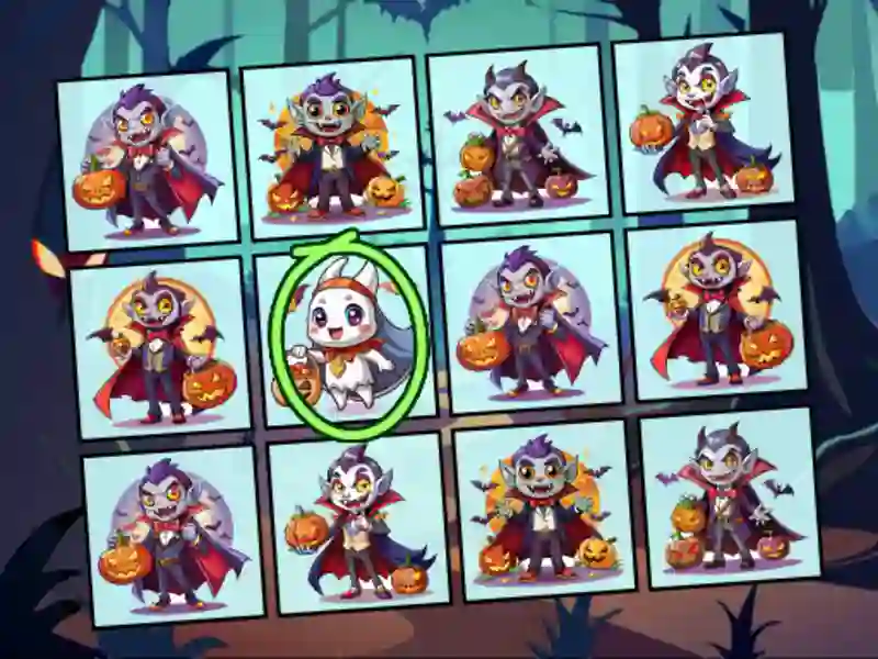 Гульня Spot the Unique Halloween онлайн
