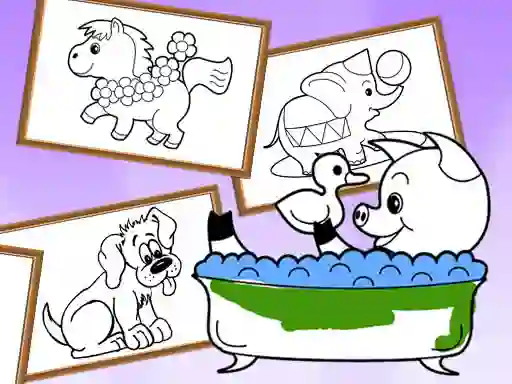 Гульня Cartoon Coloring for Kids Animals онлайн