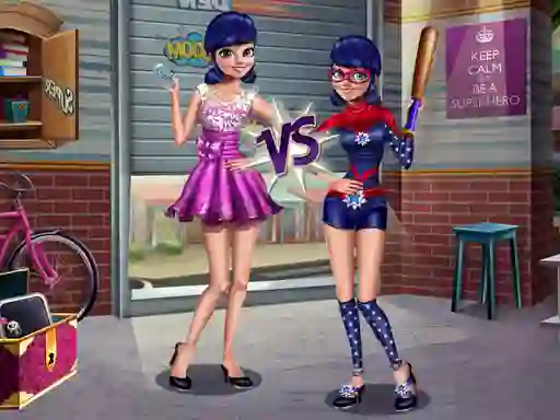 Гульня Princess vs Superhero онлайн