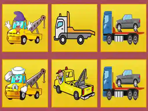 Гульня Tow Trucks Memory онлайн