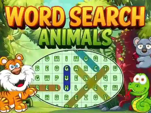 Гульня Word Search Animals онлайн