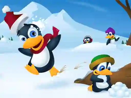 Гульня Cute Penguin Slide онлайн