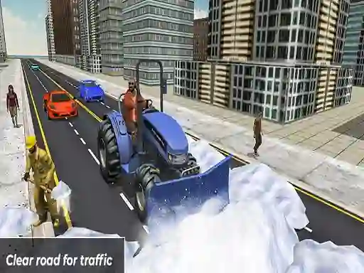 Гульня Grand Snow Clean Road Driving Simulator онлайн