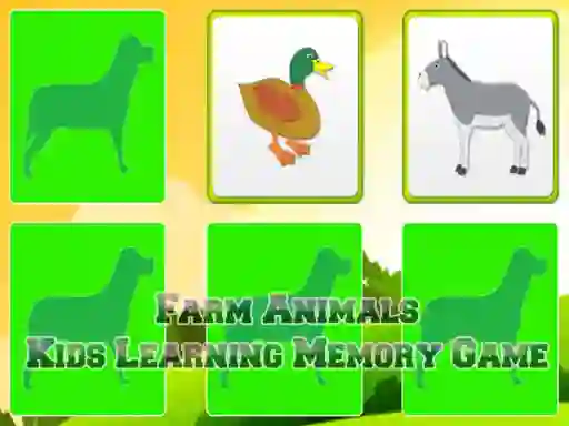 Гульня Farm Animals Kids Learning  Memory онлайн