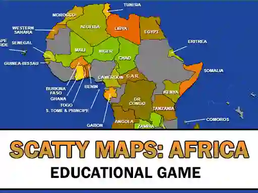 Гульня Scatty Maps Africa онлайн