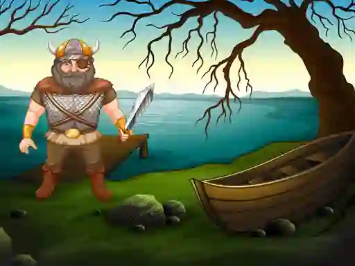 Гульня Viking Warrior Battle: Puzzle онлайн