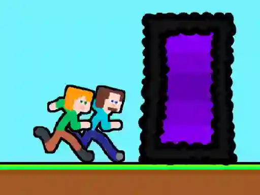 Гульня Steveman and Alexwoman: Easter Egg онлайн