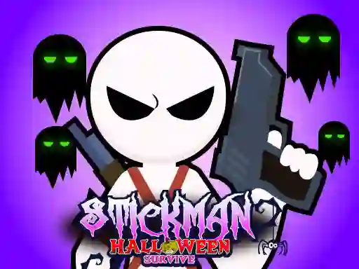 Гульня Stickman Halloween Survive онлайн