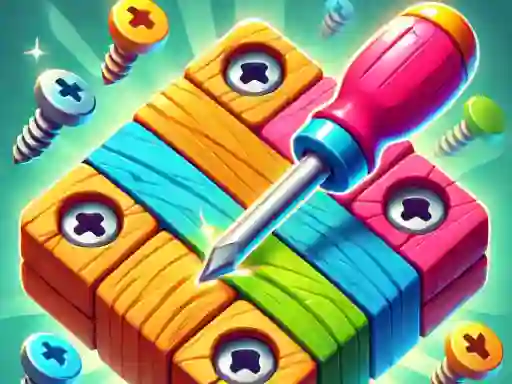 Гульня Unscrew Wood Puzzle онлайн