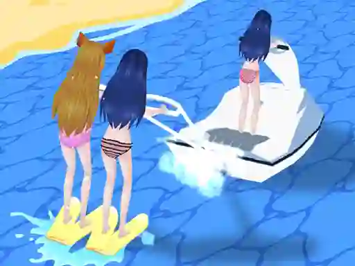 Гульня Girl Surfer 3D онлайн