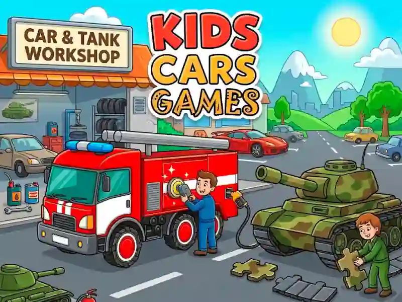Гульня Kids Cars Games онлайн