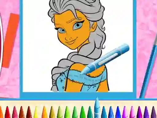 Гульня The Princess Sisters Coloring онлайн