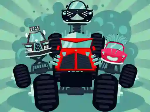 Гульня Crazy Monster Trucks Memory онлайн