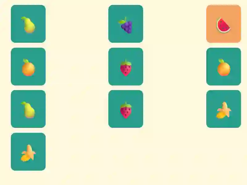 Гульня Simple Fruit Memory онлайн