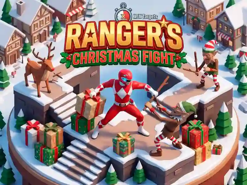 Гульня Power Rangers Christmas run онлайн