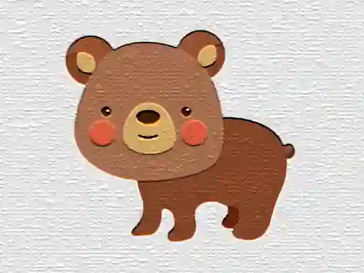 Гульня Cartoon Bear Puzzle онлайн