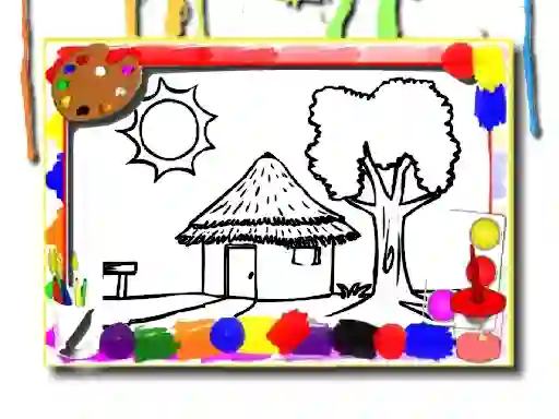 Гульня Back To School: House Coloring Book онлайн