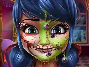 Гульня Dotted Girl Halloween Makeup онлайн