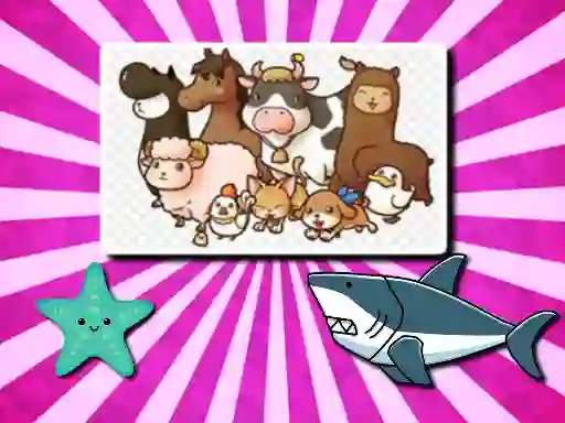 Гульня Animal Puzzle онлайн