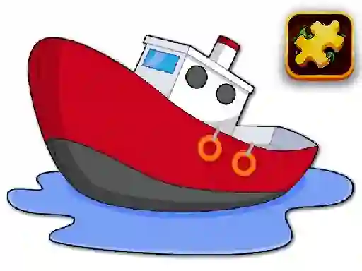 Гульня Cartoon Ship Puzzle онлайн