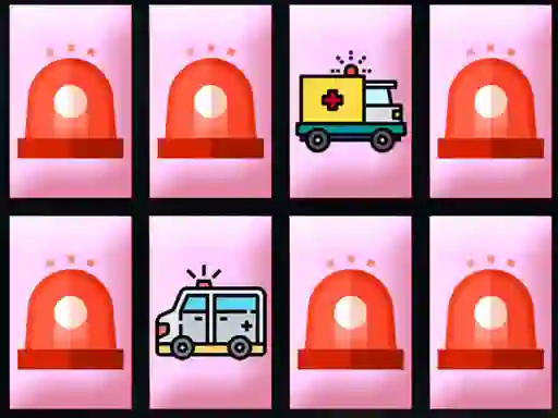Гульня Ambulance Trucks Memory онлайн