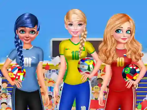 Гульня BFF Princess Vote For  FIFA 2018 Quarter Finals онлайн