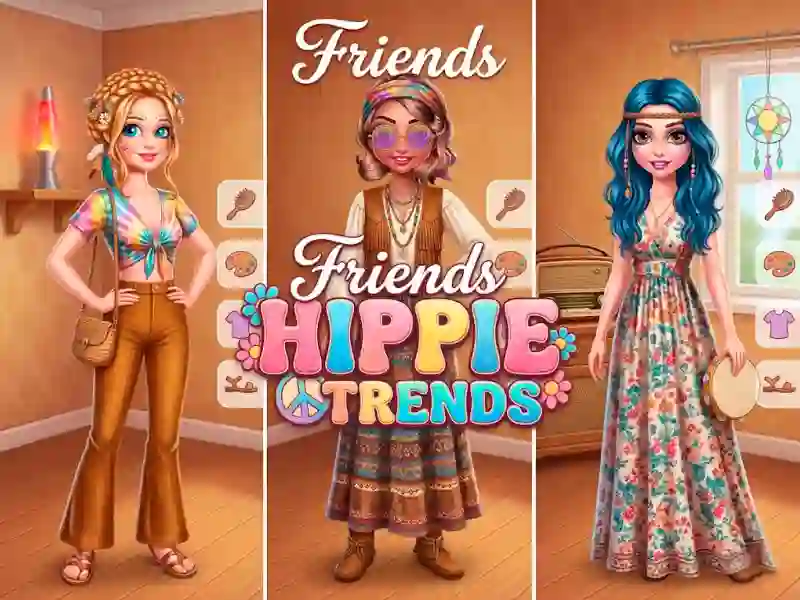 Гульня Friends Hippie Trends онлайн