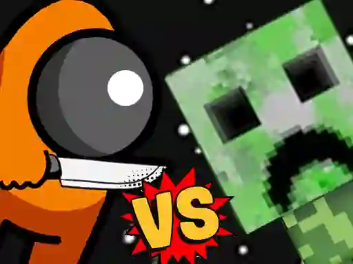 Гульня Among vs Creeper Fight онлайн