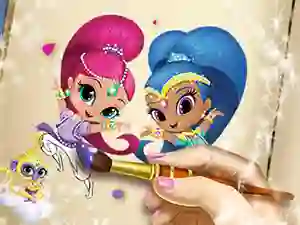 Гульня Shimmer And Shine Coloring Book онлайн