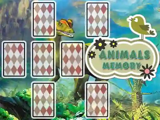 Гульня Animals Cards Memory онлайн