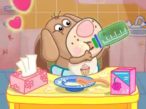 Гульня Hippo Baby Care Game онлайн
