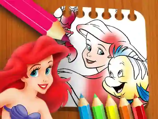 Гульня The Little Mermaid Coloring Book онлайн