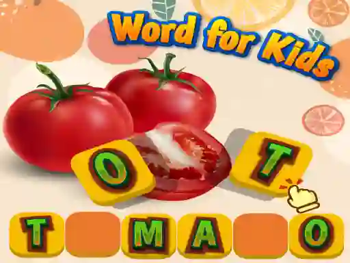 Гульня Fruits and Vegetables Word for Kids онлайн
