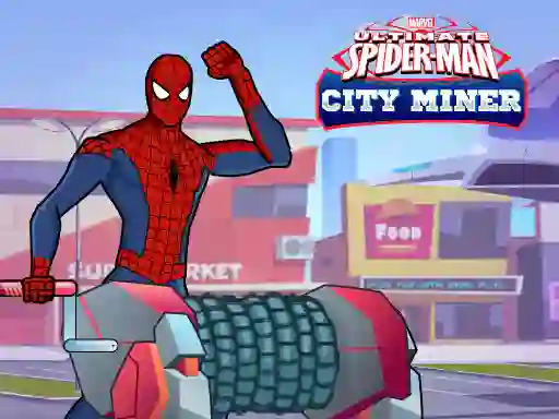 Гульня Spiderman Gold Miner онлайн