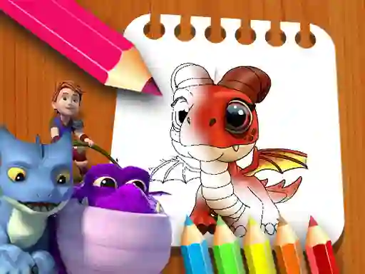 Гульня Dragon Rescue Riders Coloring Book онлайн