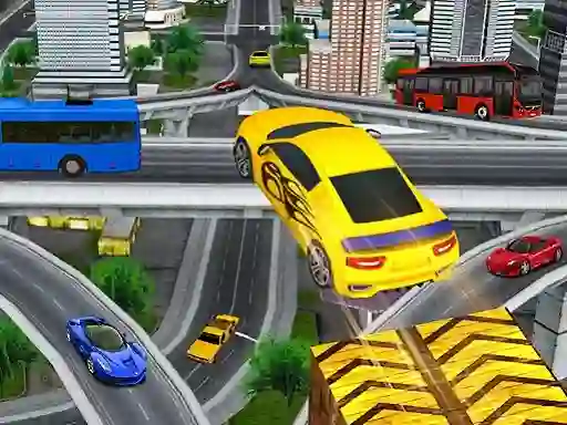 Гульня Crazy Car Impossible Stunt Challenge Game онлайн