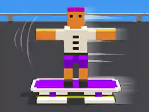 Гульня Blocky Skater Rush онлайн