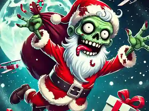 Гульня Flappy Zombie Santa Christmas Game онлайн